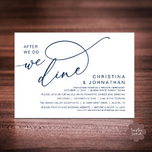 After We Do, We Dine, Romantic Wedding Dinner Invitation