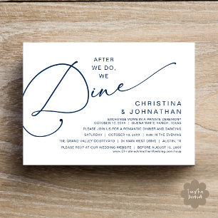 After We Do, We Dine, Romantic Wedding Dinner Invitation