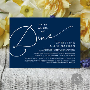After We Do, We Dine, Romantic Wedding Dinner Invitation