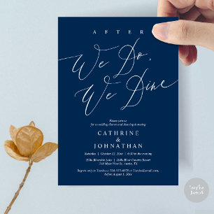 After we do, we dine, Wedding Dinner and Dancing Invitation