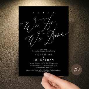 After we do, we dine, Wedding Dinner and Dancing Invitation