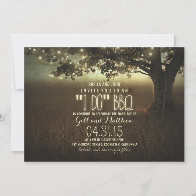 after wedding i do bbq invitation (Front)
