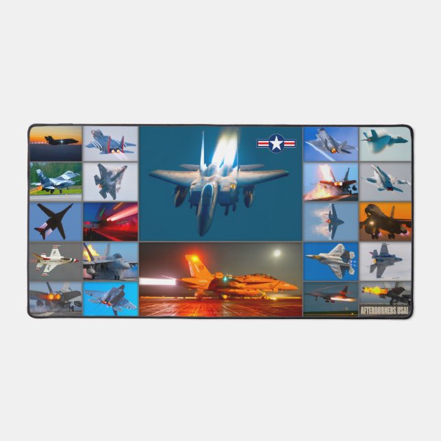 AFTERBURNERS USA! “MONTAGE” DESK MAT (Front)