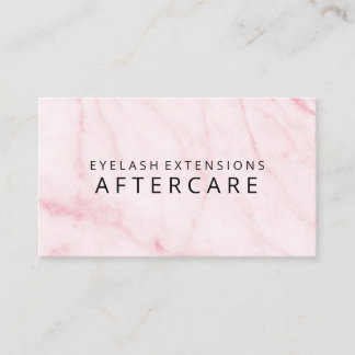 Aftercare Care Instructions Eyelash Extensions Business Card