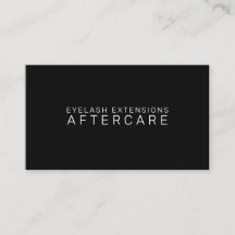 Aftercare Instructions Card for Lash Extensions