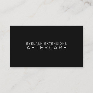 Aftercare Instructions Card for Lash Extensions