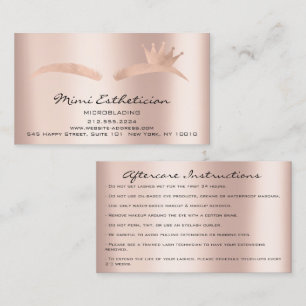 Aftercare Instructions Eyebrow Ros Microblade Logo Business Card