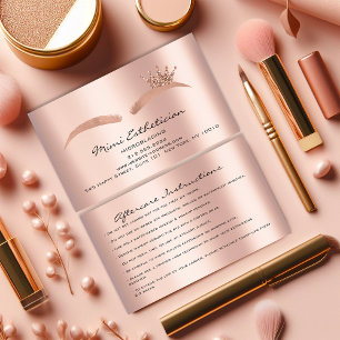 Aftercare Instructions Eyebrow Rose Microblade Business Card