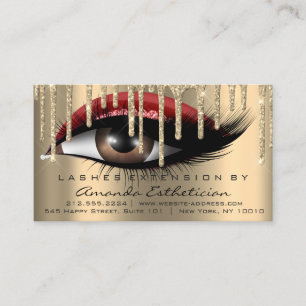 Aftercare Instructions Eyelash Extension Burgundy Business Card