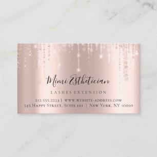 Aftercare Instructions Eyelash Rose Beauty Business Card