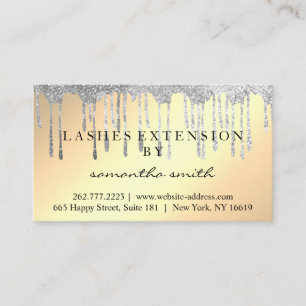 Aftercare Instructions Lash Gold Drips Spark Business Card