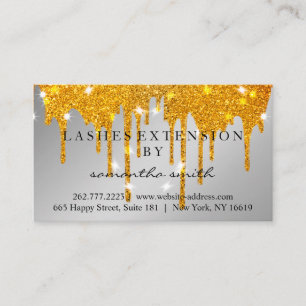 Aftercare Instructions Lash Gold Drips Spark Business Card