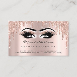 Aftercare Instructions Lash Rose Drips Eyes Augean Business Card