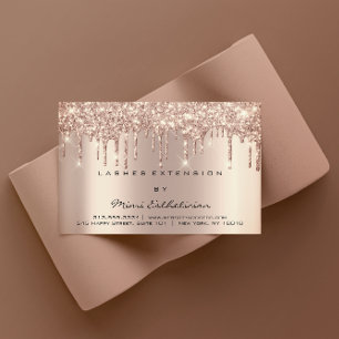 Aftercare Instructions Lash Rose Gold Drips Spark Business Card