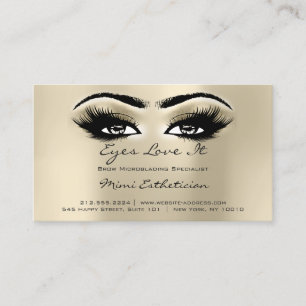 Aftercare Instructions Lashes Champaigne Eyes Business Card