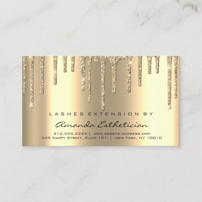 Aftercare Instructions Lashes Extension Dips Spark Business Card (Front)