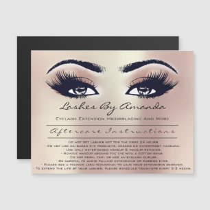 Aftercare Instructions Lashes Extension Rose Magnetic Invitation