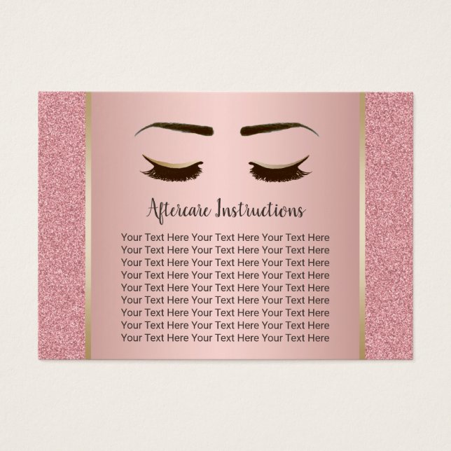Aftercare Instructions Makeup Artist Rose Gold (Front)