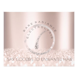 Aftercare Instructions Rose Electrolysis Wax Logo Flyer