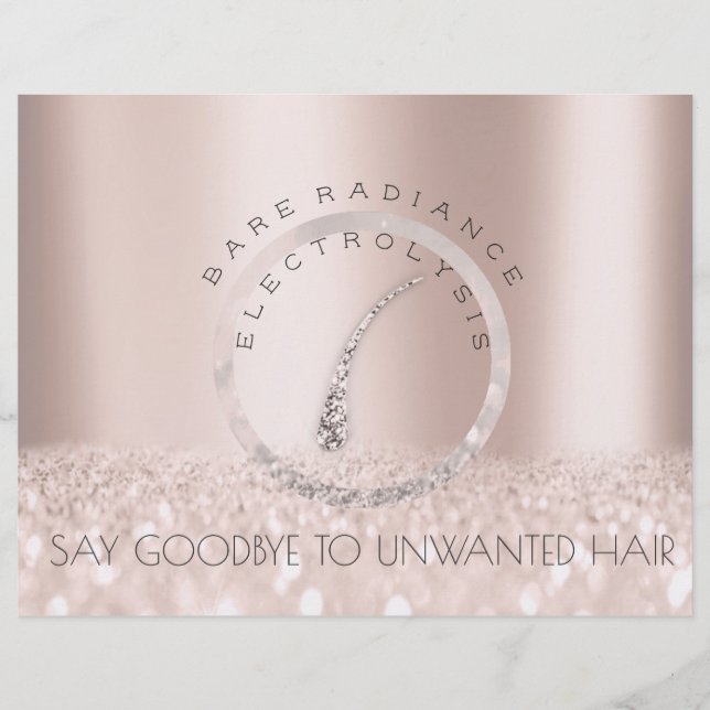Aftercare Instructions Rose Electrolysis Wax Logo Flyer (Front)