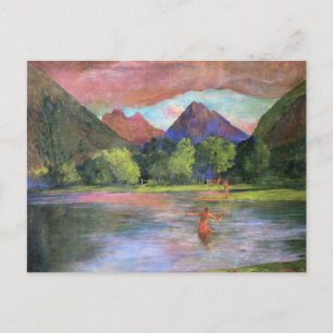 'Afterglow, Tautira River, Tahiti' - John LaFarge Postcard