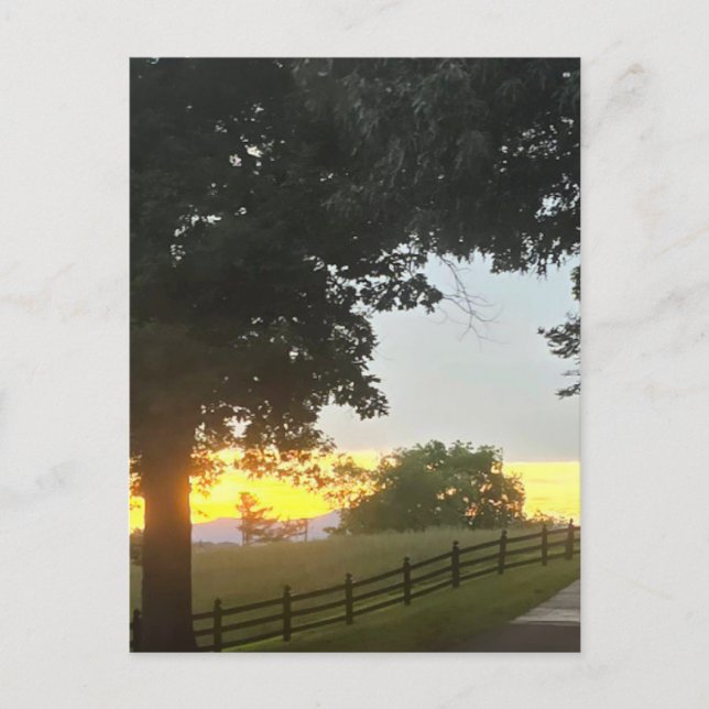 Afternoon Cloudy Sunset Postcard (Front)