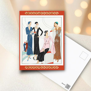 Afternoon dresses (1931) holiday postcard