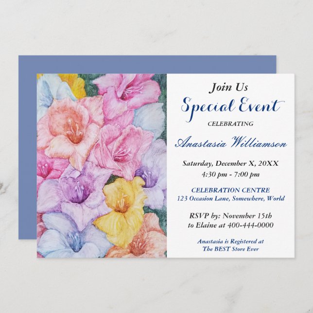 AFTERNOON GARDEN PARTY EVENT INVITE (Front/Back)