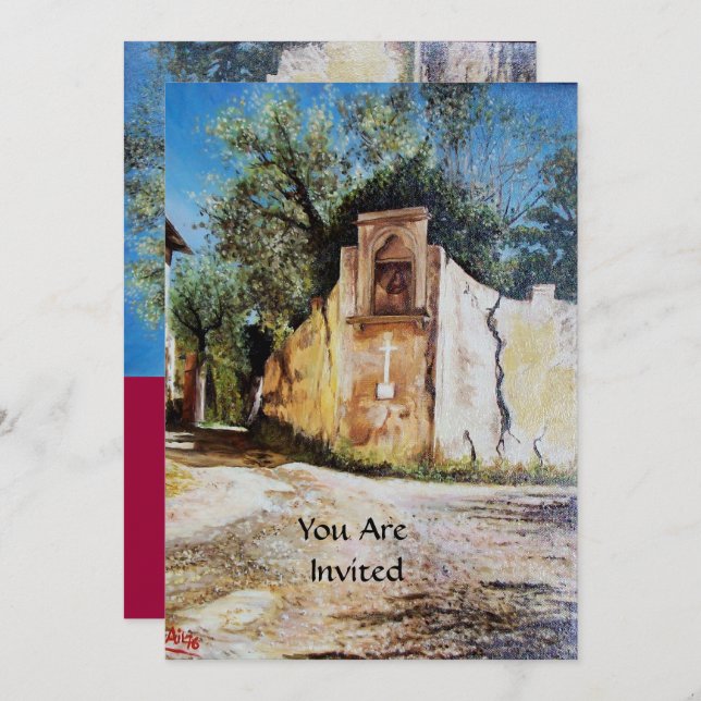AFTERNOON IN RIMAGGIO / Tuscany View Invitation (Front/Back)