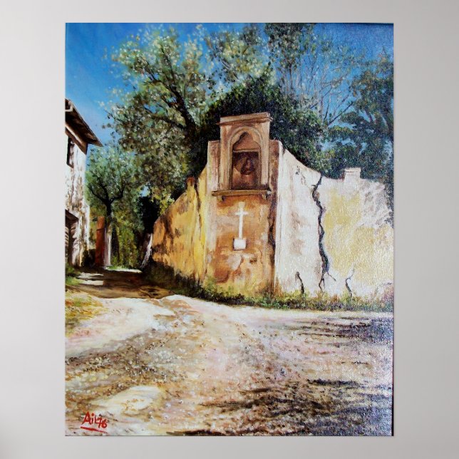 AFTERNOON IN RIMAGGIO / Tuscany View Poster (Front)