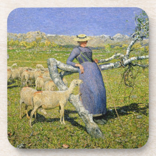 Afternoon in the Alps, 1892 (oil on canvas) Coaster