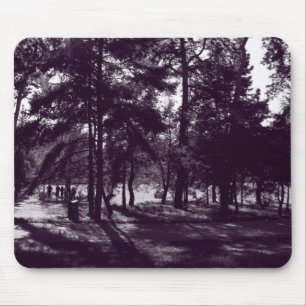 Afternoon in the Park (Purple Toned BW) Mouse Pad