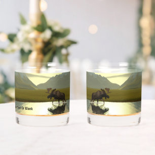 Afternoon Moose Whiskey Glass