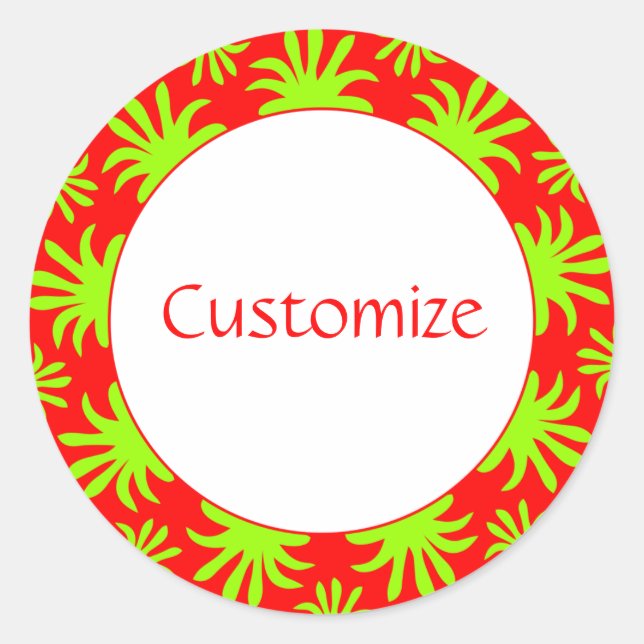 Afternoon of the Triffids Template - Red Classic Round Sticker (Front)