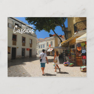 Afternoon stroll in Cascais, Portugal Postcard