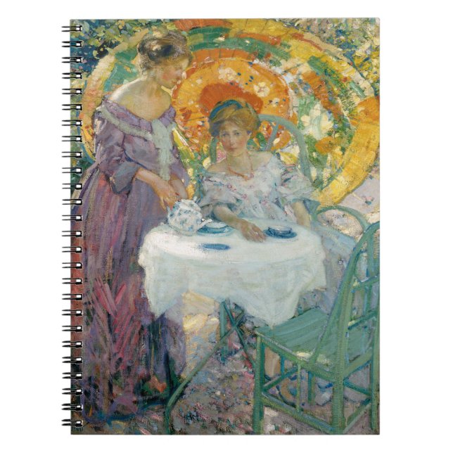 Afternoon tea 1910 by Richard Emile Miller Notebook (Front)
