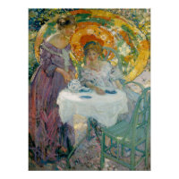 Afternoon tea 1910 by Richard Emile Miller