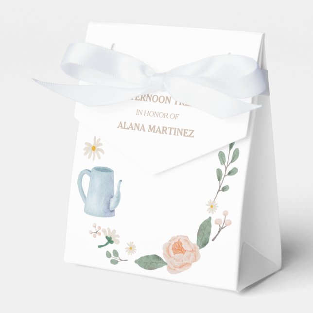 Afternoon Tea Baby Shower Favour Box (Front Side)
