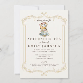 Afternoon Tea Bridal Shower Invitation