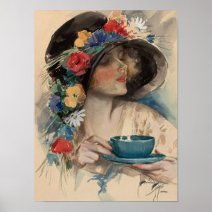 Afternoon Tea, Harrison Fisher Poster