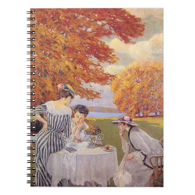 afternoon tea in the park spiral notebook (Front)