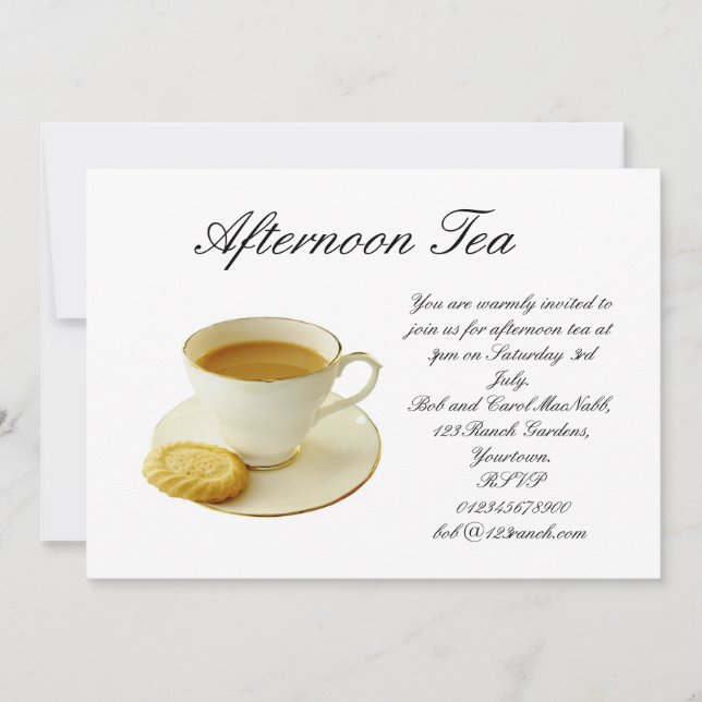 afternoon tea invitation (Front)