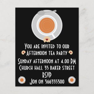 Afternoon Tea Invitation Flyer