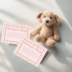 Afternoon tea party baby shower book request enclosure card