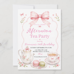 Afternoon Tea Party Girl Birthday Invitation