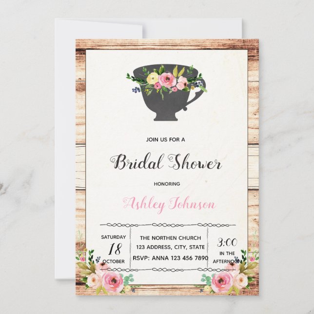 Afternoon tea party invitation (Front)