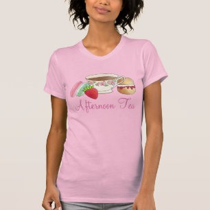 Afternoon Tea Party Macarons Teacup Cream Scone T-Shirt