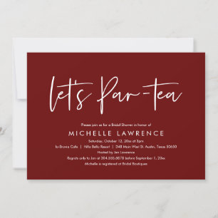 Afternoon Tea Party, Modern Casual Bridal Shower I Invitation