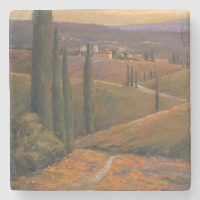 Afternoon Walk I Stone Coaster (Front)