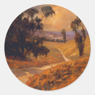 Afternoon Walk II Classic Round Sticker